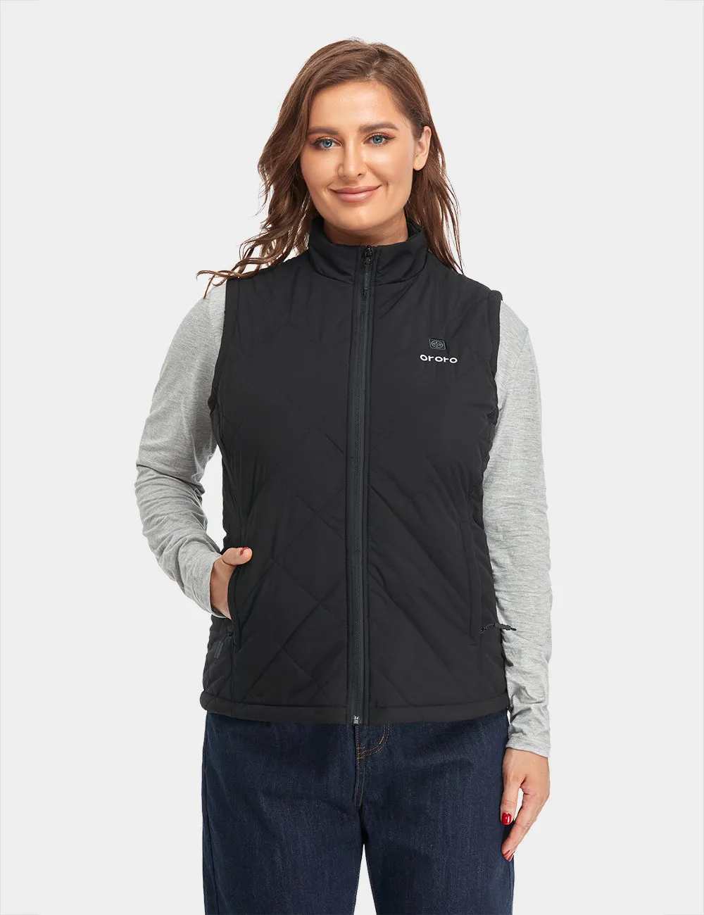 Women's Heated Quilted Vest - Black