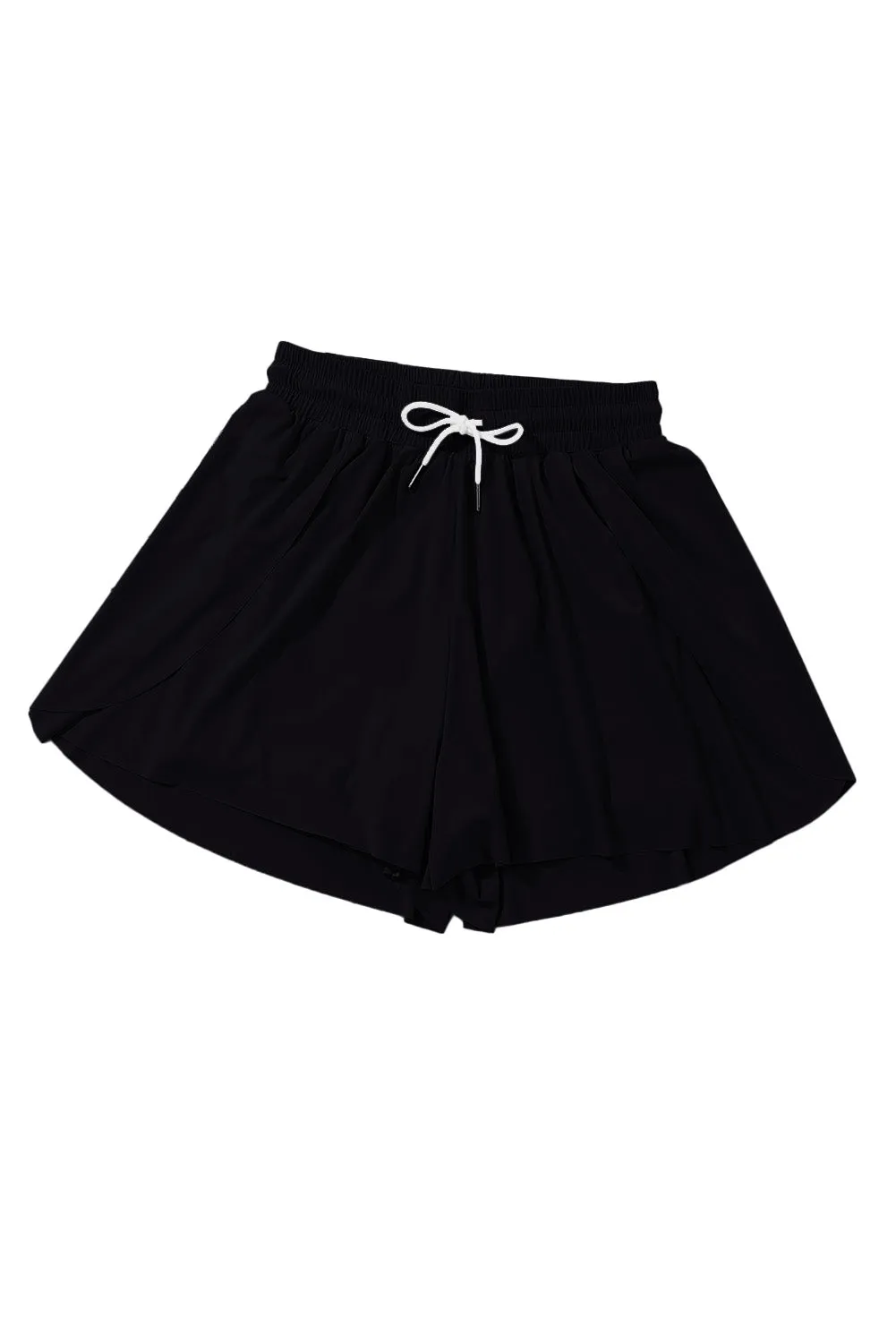 Women's High Waisted Swim Skirt Shorts Quick Dry Swim Bottoms with Pockets