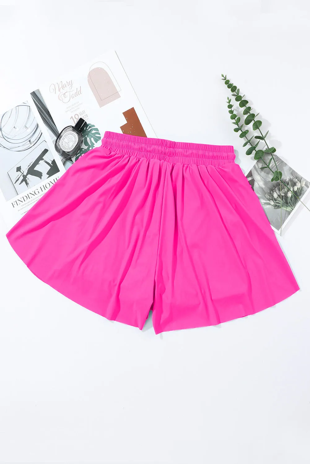 Women's High Waisted Swim Skirt Shorts Quick Dry Swim Bottoms with Pockets